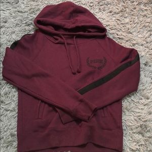 pink pullover hoodie